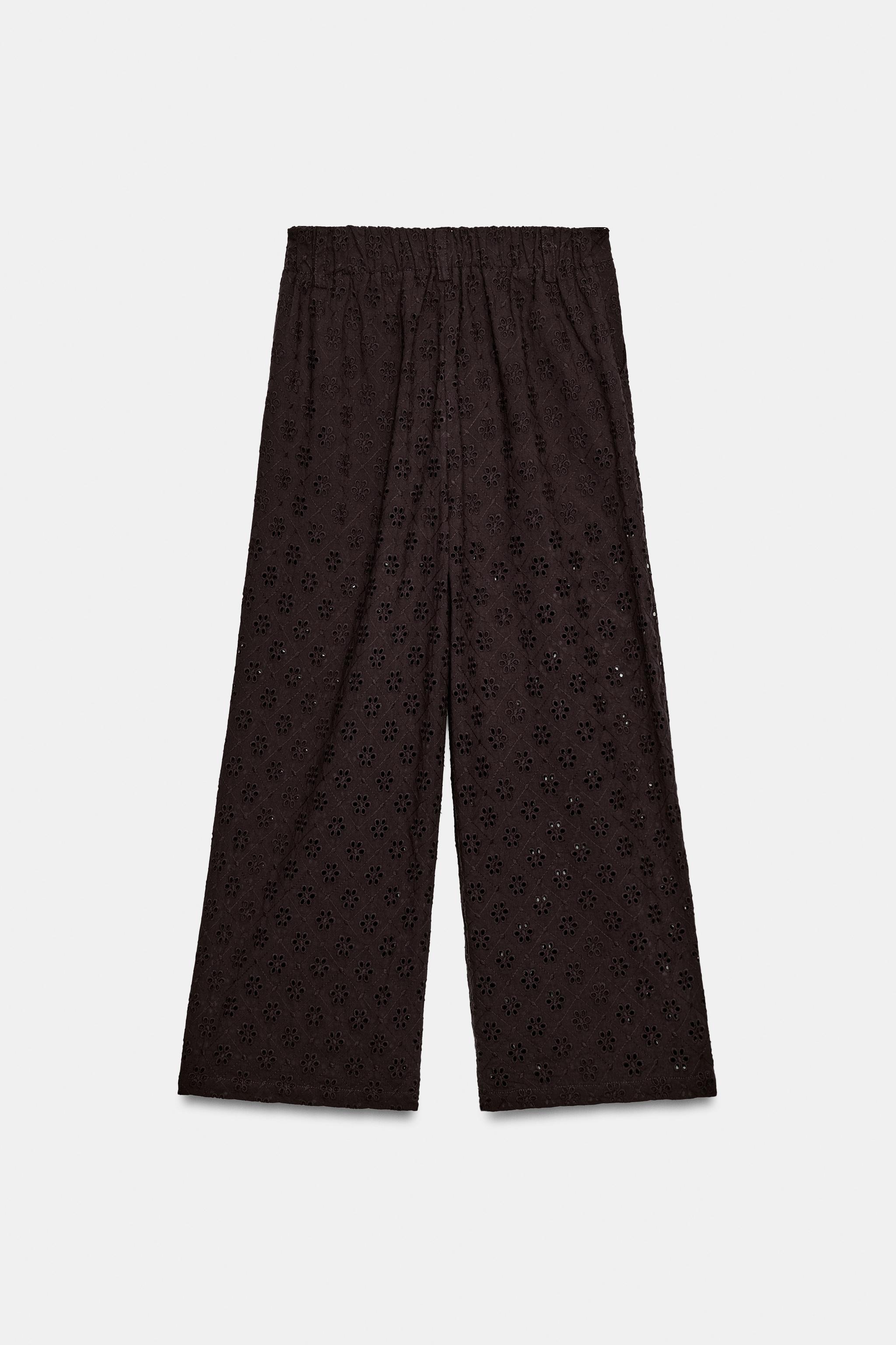 PANTALON JUPE-CULOTTE BRODERIES PERFORÉES